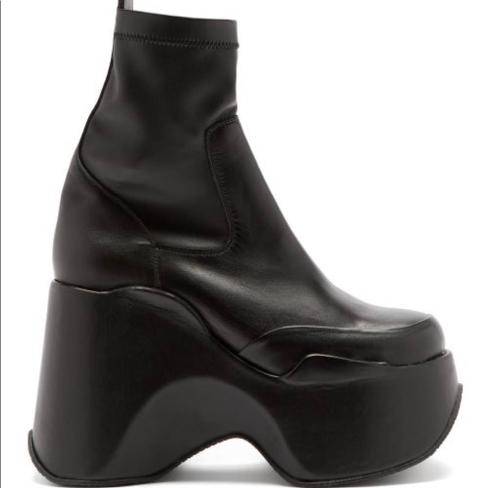MARQUES ' ALMEIDA leather black ankle boots